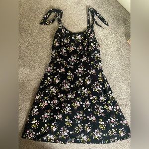 Mini Black Floral Dress